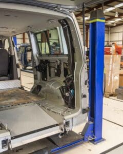 Lewis Reed Group | UK Supplier of Wheelchair Accessible Vehicles | WAV during conversion
