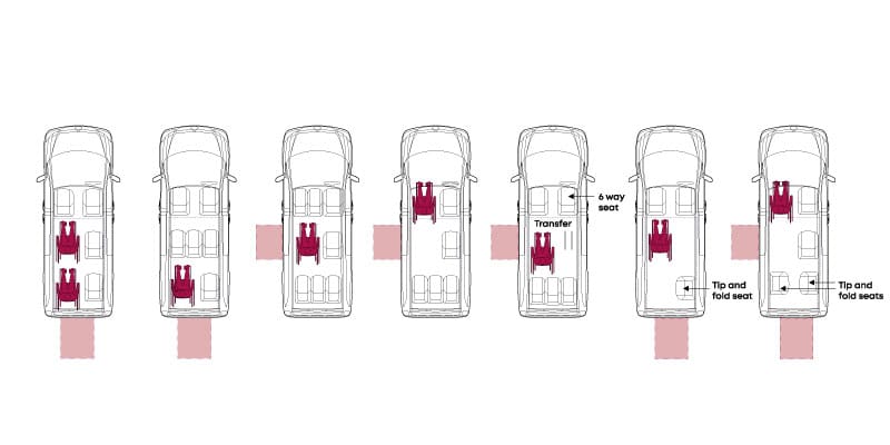 Lewis Reed Group | Quality WAV Conversions | VW Shuttle seating layout